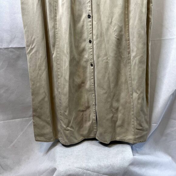 Liz Claiborne Woman Sleeveless Button Front Khaki Maxi Dress Plus Size 16W - Picture 4 of 11